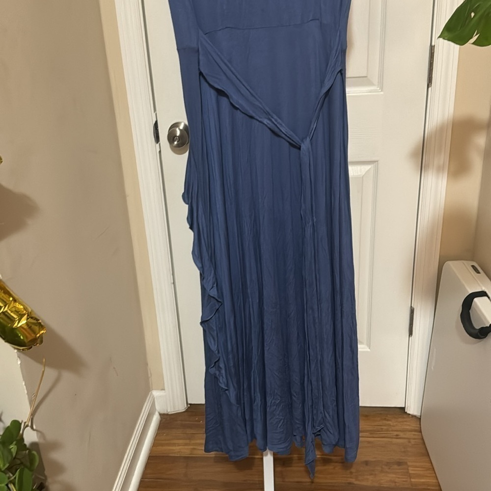 Sundance cornflower blue ruffle maxi dress - Picture 5 of 6